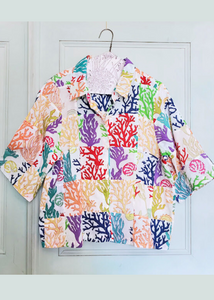 Sarah Shirt Patchwork Coral Reef