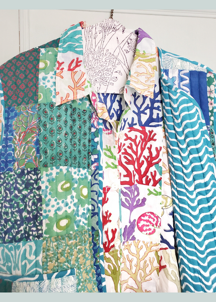 Sarah Shirt Patchwork Coral Reef