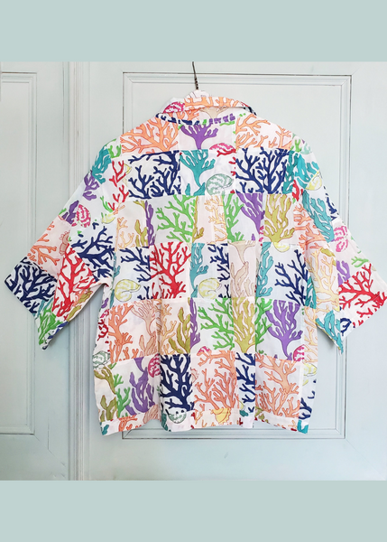 Sarah Shirt Patchwork Coral Reef
