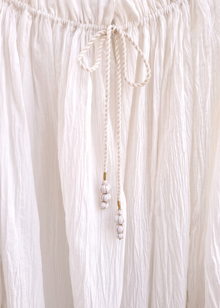 The Sarah Pleated Blouse - White