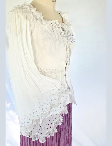 Romantic vintage Victorian bell sleeve blouse