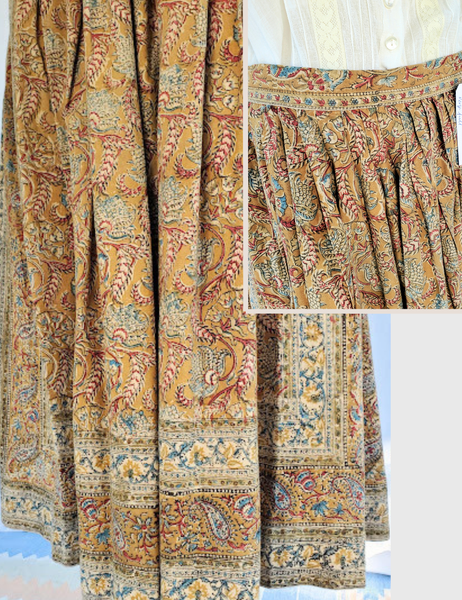 Sarah Vintage kalamkari blockprint skirt