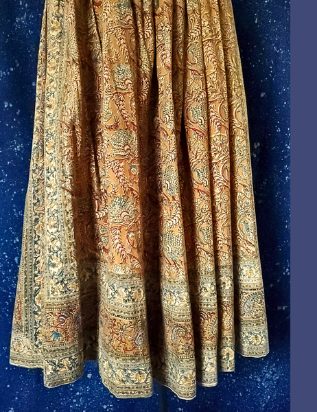 Sarah Vintage kalamkari blockprint skirt