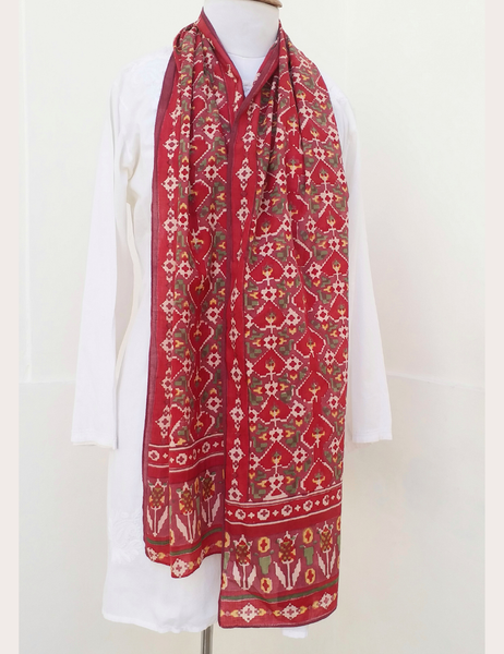 hand block printed vintage scarf
