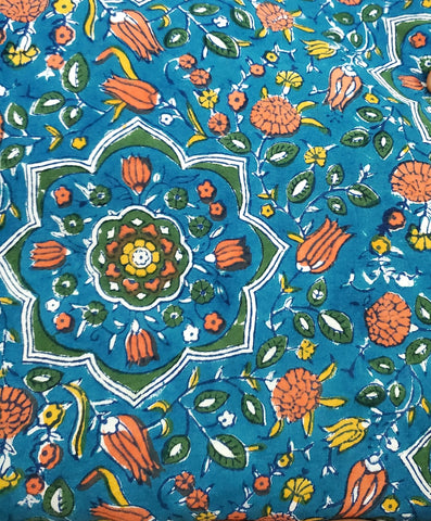 ISABELLA DRESS in Teal Blue Topkapi Print