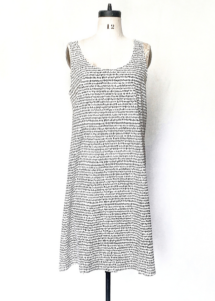 Sale price Gigi Dress in Black and White, Seed  print