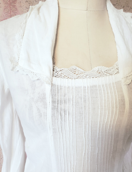 white crepe cotton sarah middy blouse