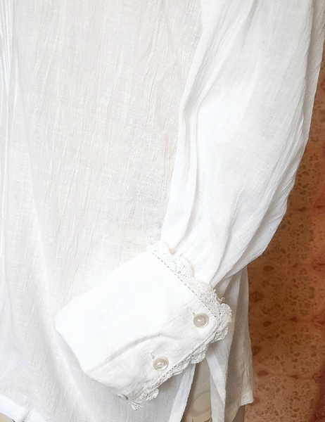 white crepe cotton sarah middy blouse