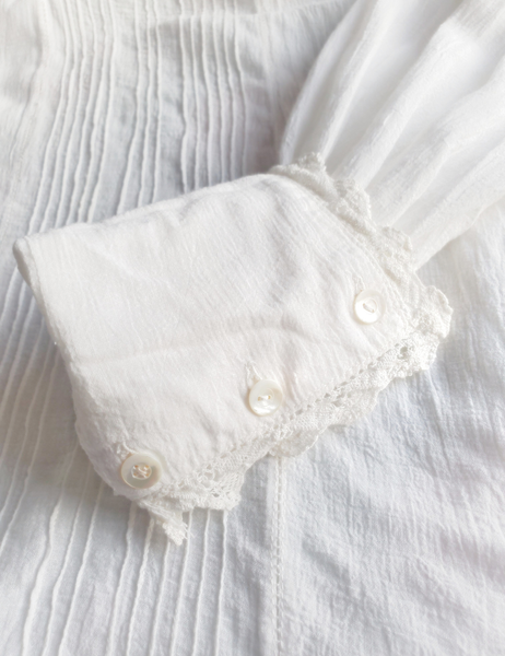 white crepe cotton sarah middy blouse
