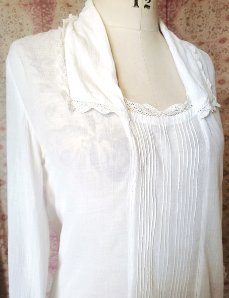 white crepe cotton sarah middy blouse