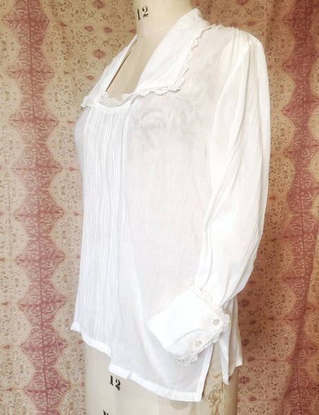 white crepe cotton sarah middy blouse