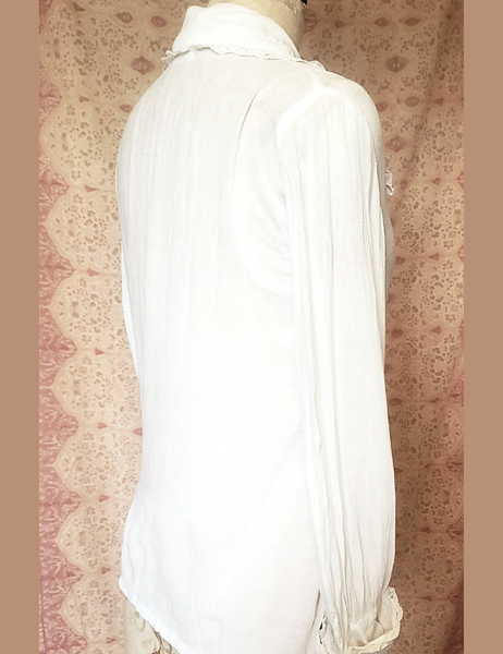 white crepe cotton sarah middy blouse