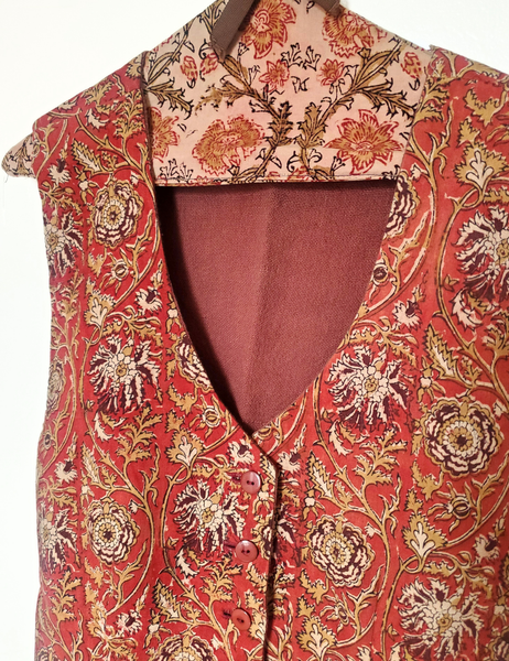 Sarah Vintage Kalamkari block printed Vest