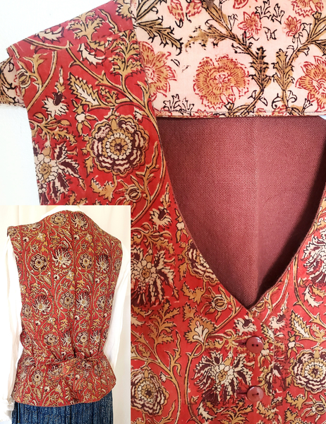 Sarah Vintage Kalamkari block printed Vest