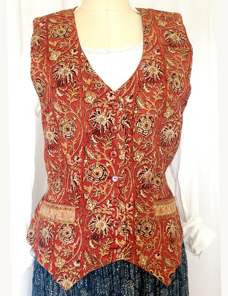 Sarah Vintage Kalamkari block printed Vest