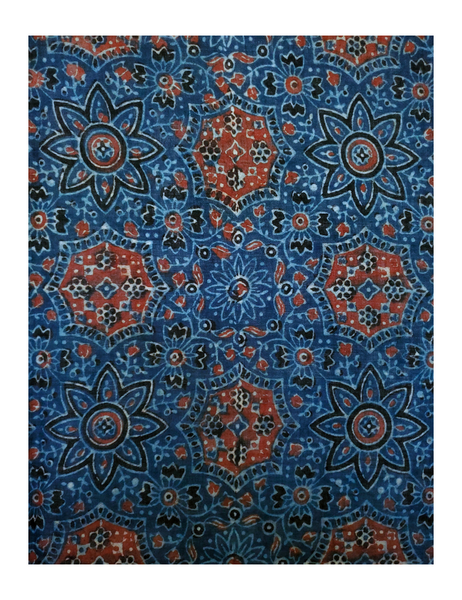 HAND BLOCK PRINTED AJRAKH HUGE DUPATTA STOLE