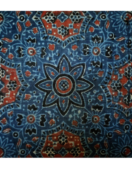 HAND BLOCK PRINTED AJRAKH HUGE DUPATTA STOLE