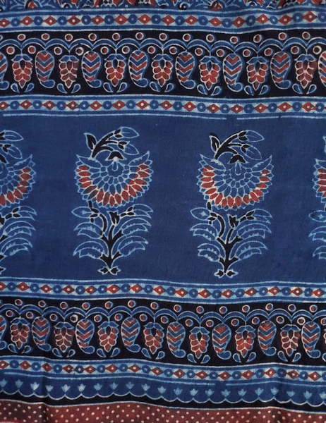 HAND BLOCK PRINTED AJRAKH HUGE DUPATTA STOLE