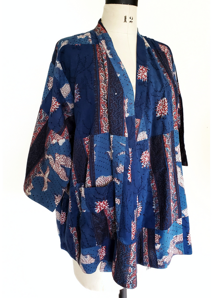 Lined Patchwork Kimono Jacket