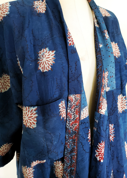 Lined Patchwork Kimono Jacket
