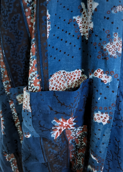 Lined Patchwork Kimono Jacket