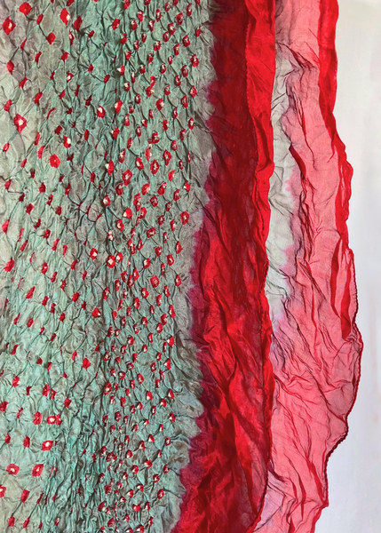 MICRO BANDHEJ SILK STOLE SCARF MB-05