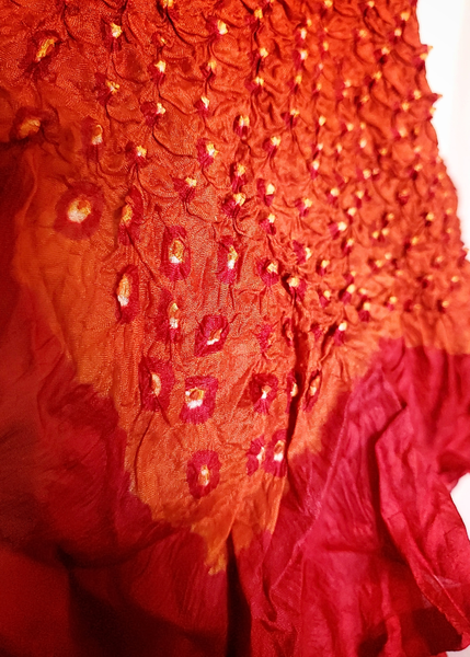 MICRO BANDANI TIED SILK SCARF MB-03