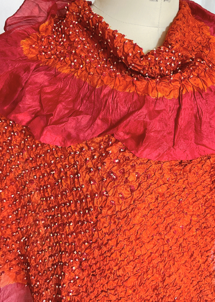 MICRO BANDANI TIED SILK SCARF MB-03