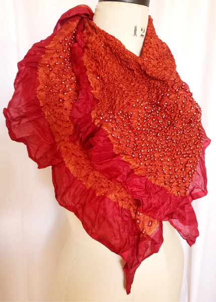 MICRO BANDANI TIED SILK SCARF MB-03