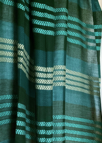 SOFT WOOL STOLE striped stole scarf - AHU - 21