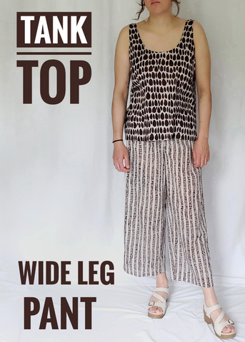 Sale price Wide-Leg Pant in Ecru-Espresso, Wide Stripe print
