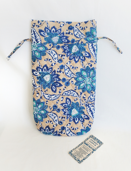 HOT WATER BOTTLE COSY QUILTED COTTON