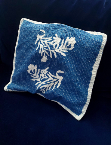 Indigo GUDRI stitched cushion cover RC - 03