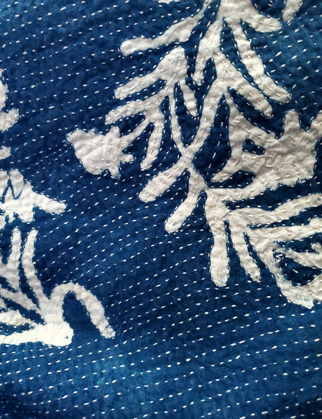 Indigo GUDRI stitched cushion cover RC - 04
