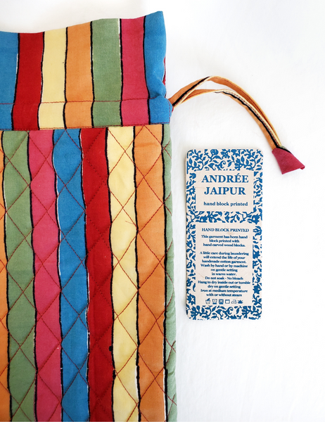 HOT WATER BOTTLE COSY QUILTED COTTON