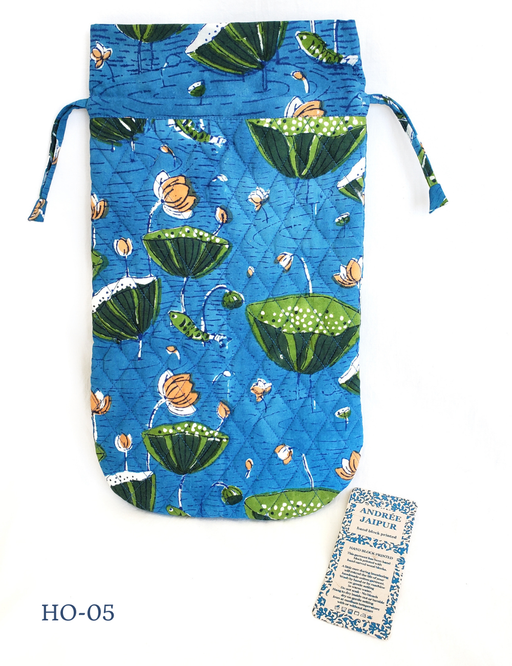 HOT WATER BOTTLE COSY QUILTED COTTON