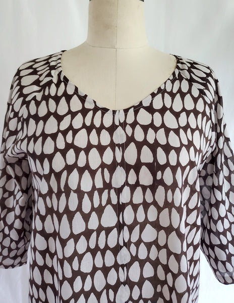 Sale price Raglan Top in Ecru-Espresso Butti print