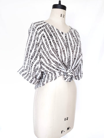 raglan top blockprint cotton