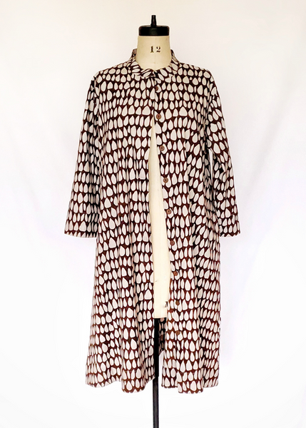 ISABELLA DRESS in Ecru-Espresso Butti Print