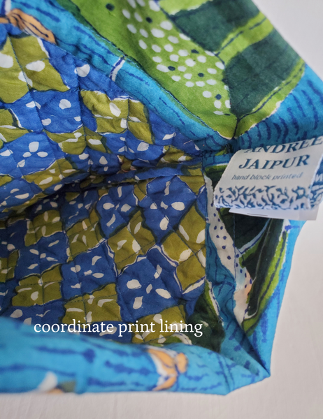 HOT WATER BOTTLE COSY QUILTED COTTON