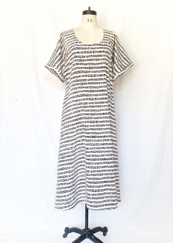 Sale price Doll Dress in Black and White Wide Stripe print