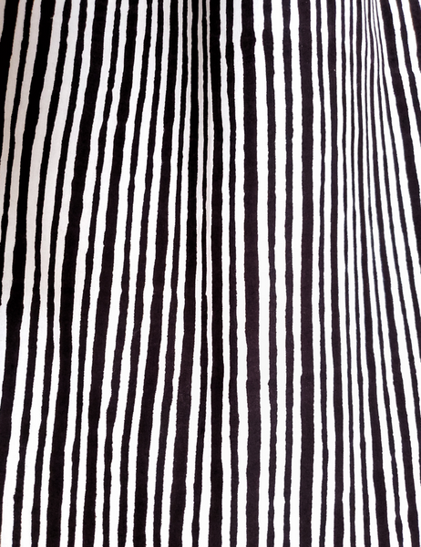 ISABELLA DRESS in Black Stripe Print