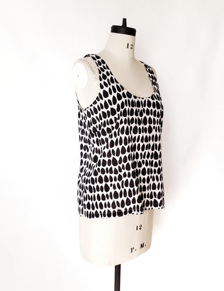 Sale price Tank Top in Black and White Butti print