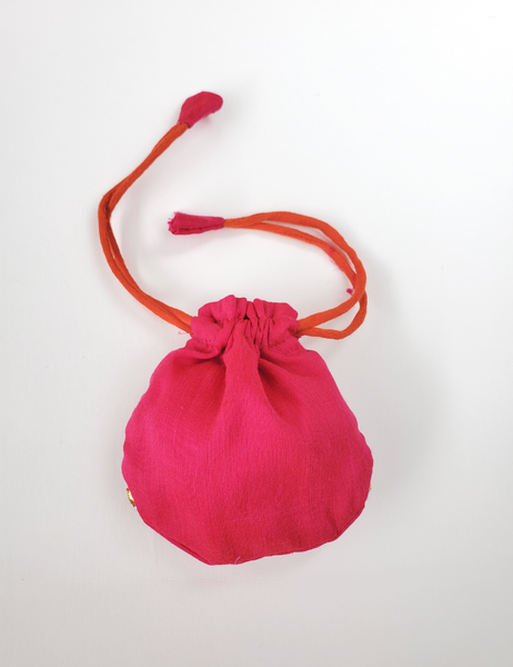 FESTIVE JAIPUR Hand-embroidered SMALL POTLI drawstring pouch