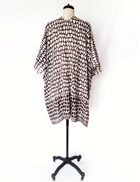 Sale price Playa Kimono in Ecru-Espresso Butti Print