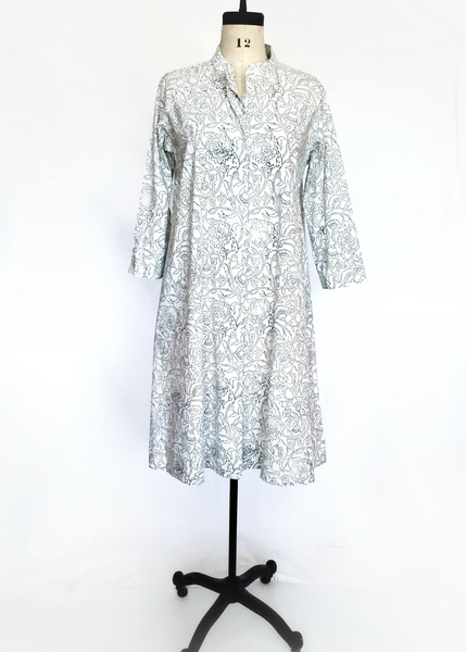 ISABELLA DRESS in Sage Green Pipli Chintz Print