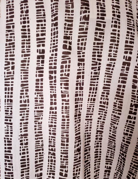 Sale price Playa Kimono in Ecru-Espresso Wide Stripe print
