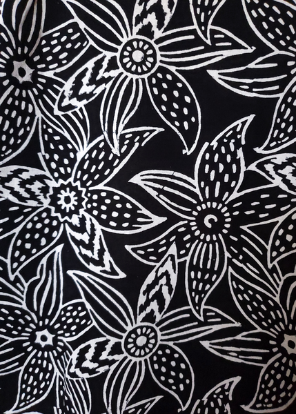 Close up mysore print, floral like print. 