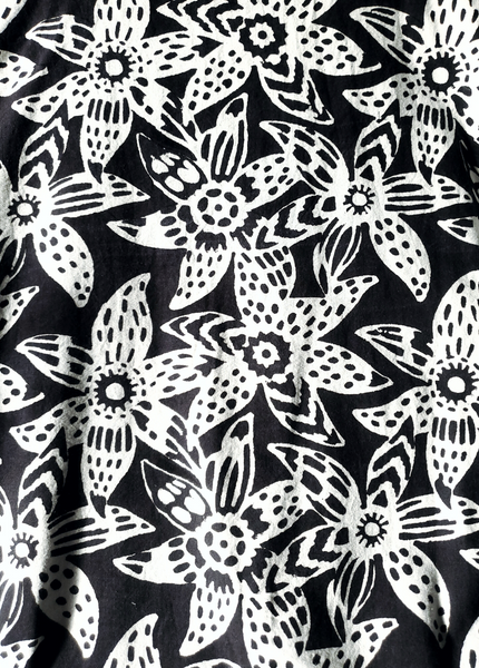 ISABELLA DRESS in Black and White MYSORE FLORAL print