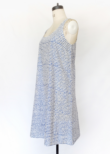 Sale price Gigi Dress in Mysore Blue and White Dhana print